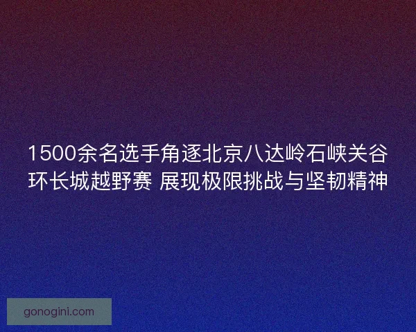 1500余名选手角逐北京八达岭石峡关谷环长城越野赛 展现极限挑战与坚韧精神