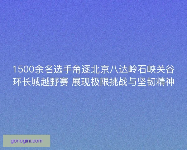 1500余名选手角逐北京八达岭石峡关谷环长城越野赛 展现极限挑战与坚韧精神