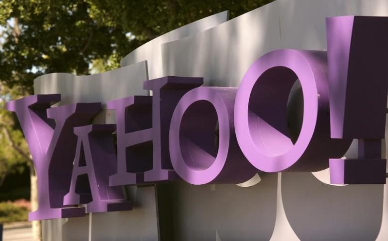 The Yahoo logo is shown at the company’s headquarters in Sunnyvale
